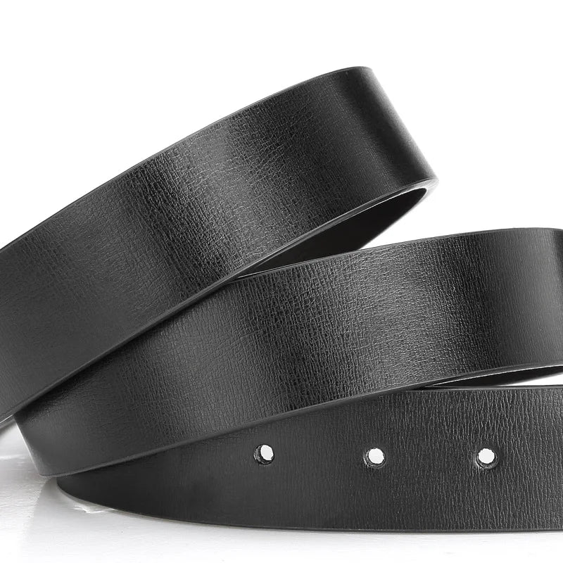 Men Women New Luxury Brand Belts High Quality Strap Genuine Waistband No Buckle Belt