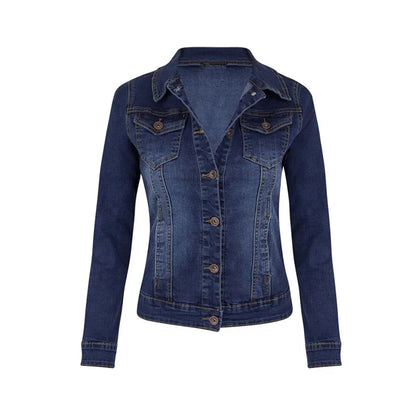 Women Long Sleeve Vintage Casual Jean Denim Jacket