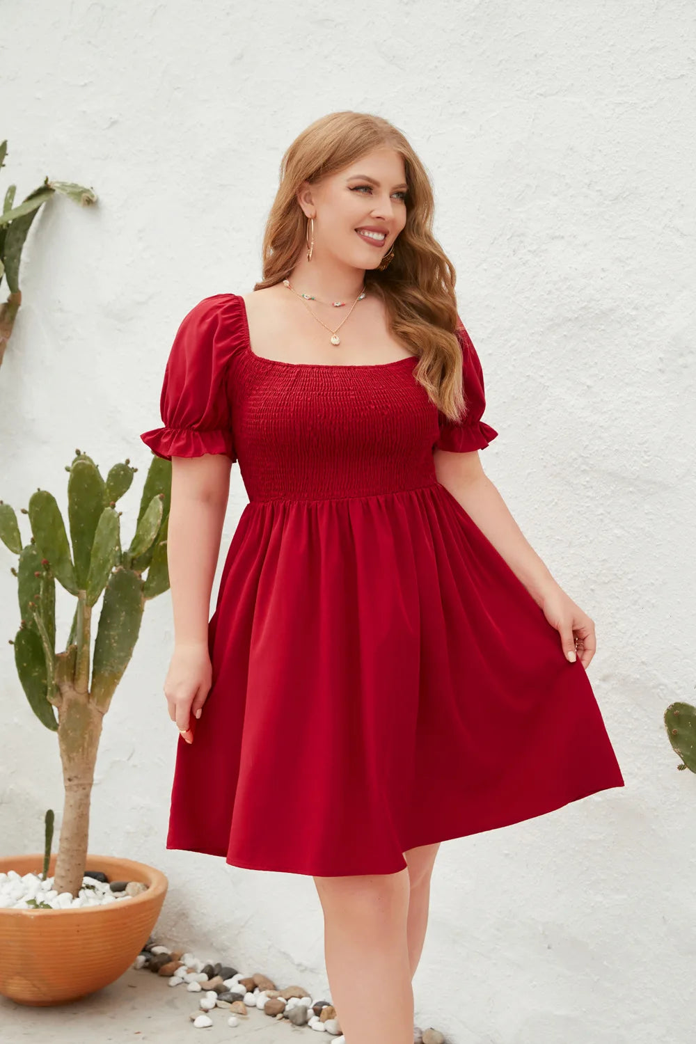 Plus Size Casual Summer Holiday Short Dress for Women