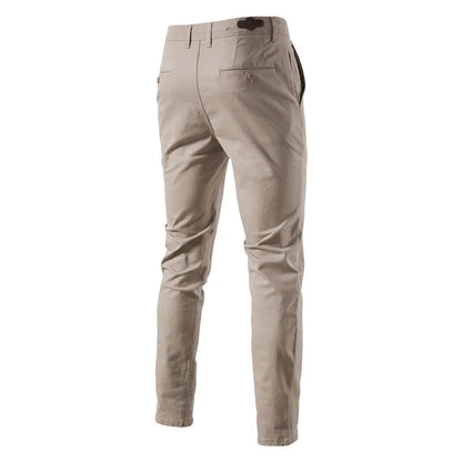 Men's Casual Cotton Trousers Slim Fit Pants High Quality Classic Business Pants