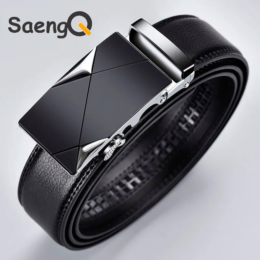 Men's Belts Famous Brand Belt Quality Genuine Luxury Leather Belt Male Strap Metal Automatic Buckle