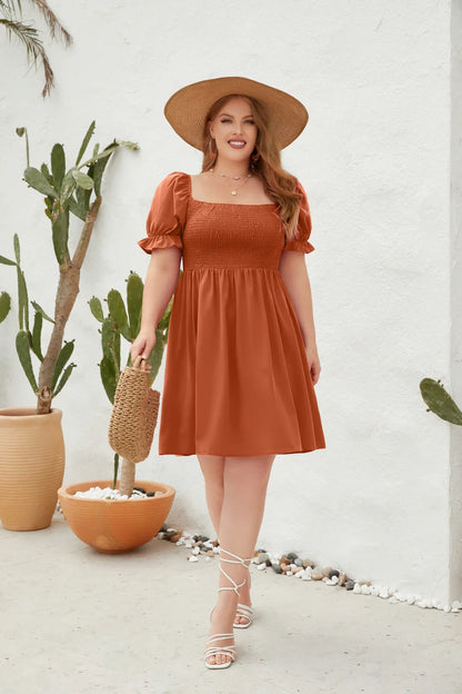 Plus Size Casual Summer Holiday Short Dress for Women