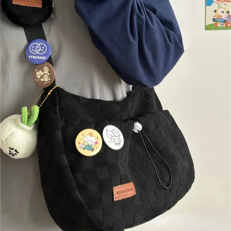 Women College Crossbody Bag Large Capacity Shoulder Bag Fashion Designer Handbag Girls