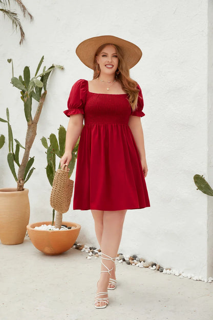 Plus Size Casual Summer Holiday Short Dress for Women