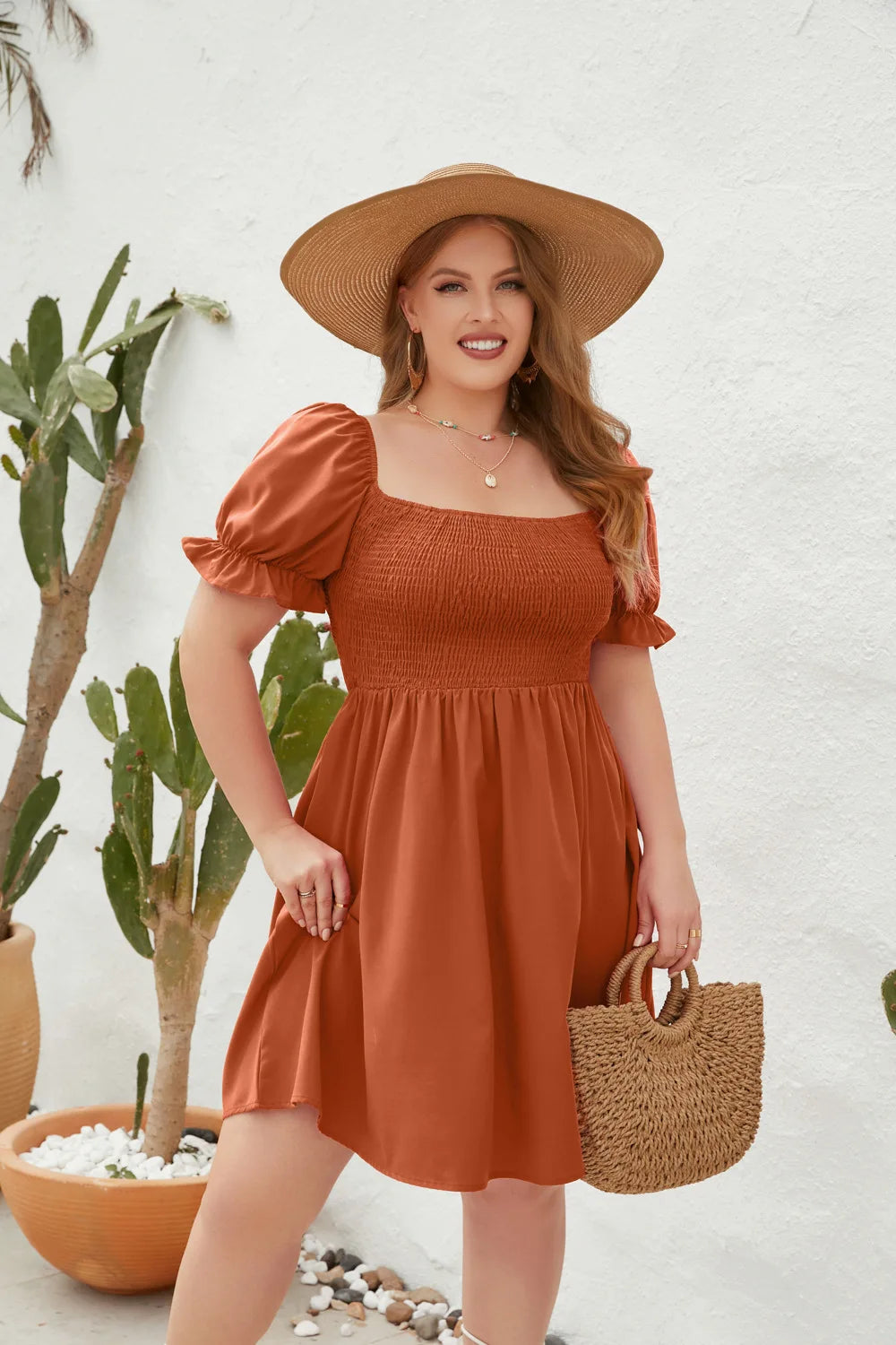 Plus Size Casual Summer Holiday Short Dress for Women