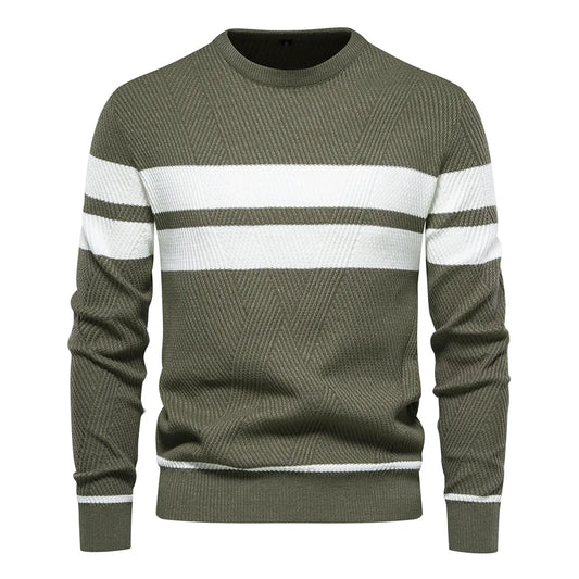 Men's Sweater O-neck Long Sleeve Warm Slim Sweaters Fashion Sweater