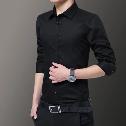 Men's Slim Long-sleeved Shirt Business Casual Shirt