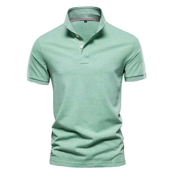 Men's Polos Solid Color Classic Polo Shirt New Cotton Short Sleeve Top Quality Casual Business Social Polo Shirt