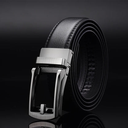 Men Belt Top quality cow genuine leather cowhide strap for male automatic buckle belts