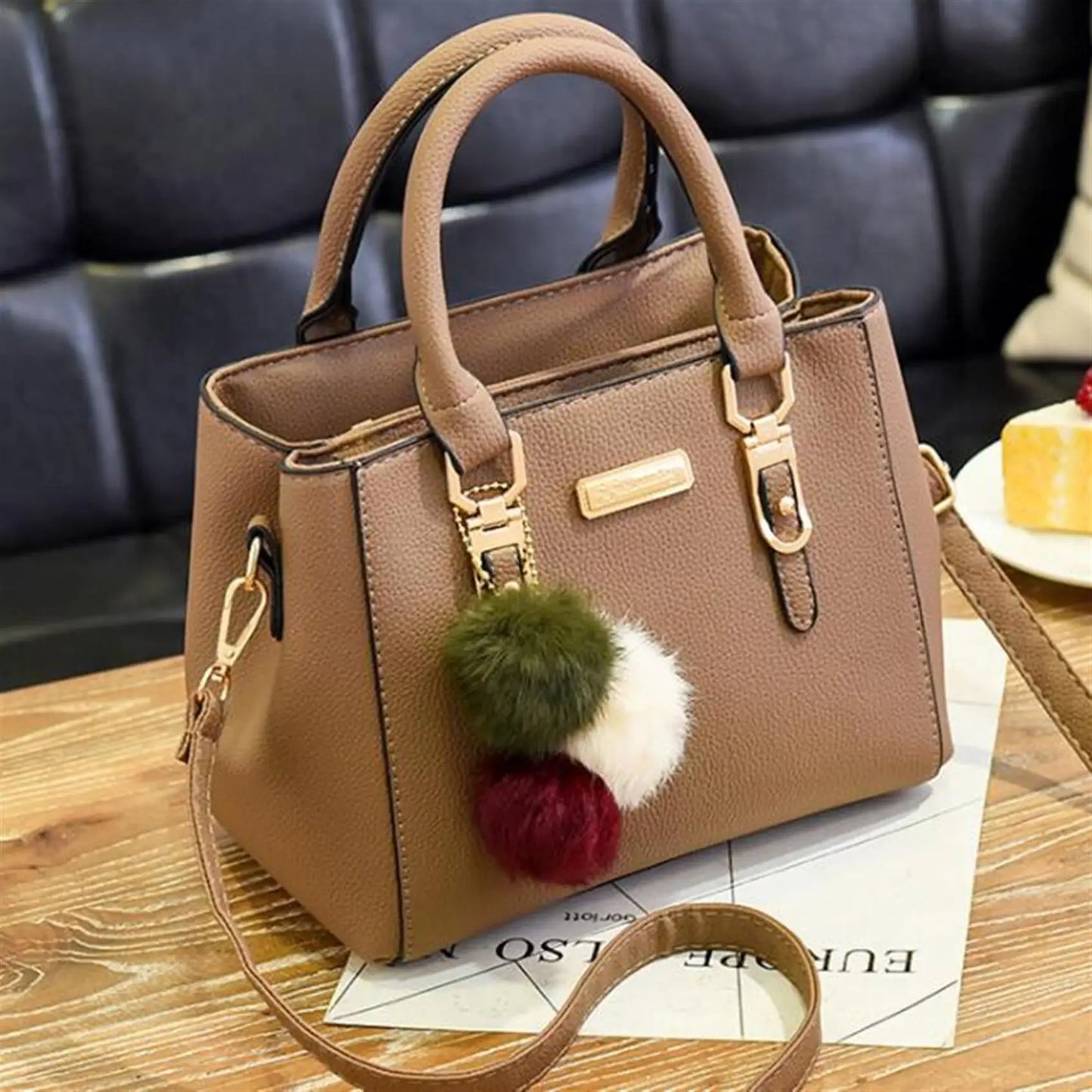 Woman Handbag Fashion Elegant All-Match Female Crossbody Bag PU Leather Office Lady Shoulder Bags
