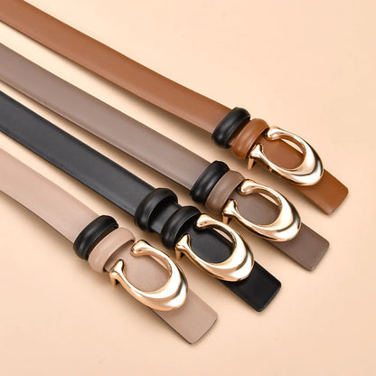 women's Double-sided design leather belt