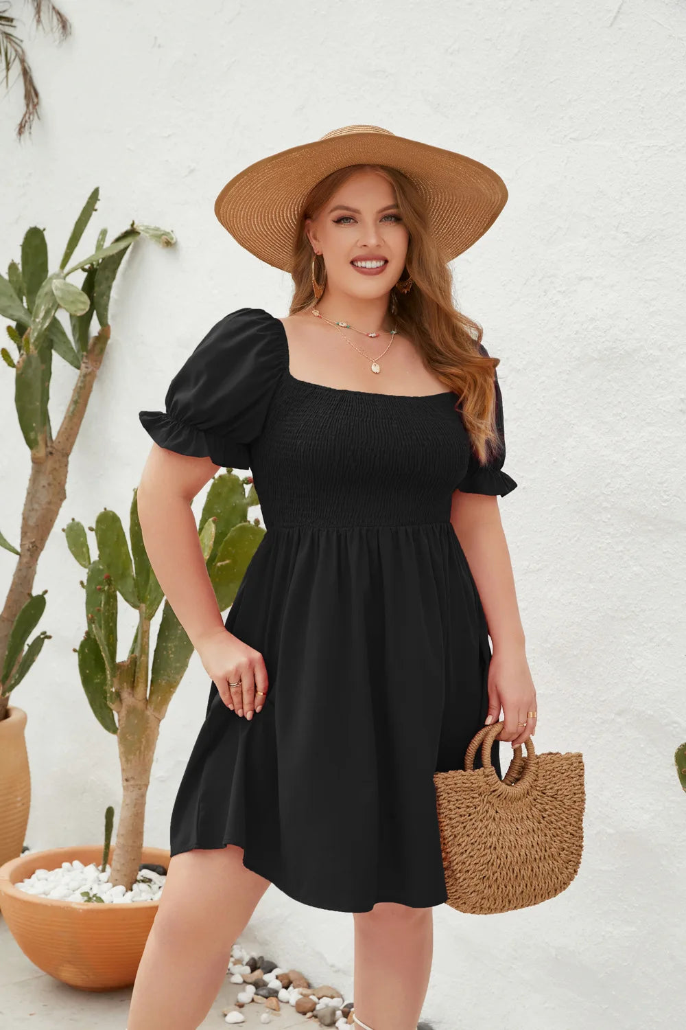 Plus Size Casual Summer Holiday Short Dress for Women