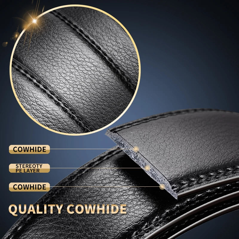 Men's Belts Famous Brand Belt Quality Genuine Luxury Leather Belt Male Strap Metal Automatic Buckle